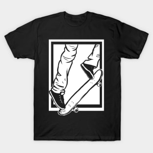 Ollie skateboard flip trick T-Shirt